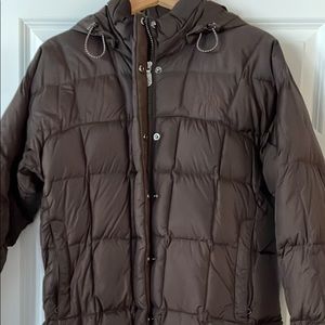The North Face long brown 600 down filled coat